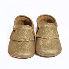 Load image into Gallery viewer, Gold Moccasins