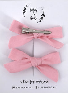 Baby Bows (Clips) - Pink