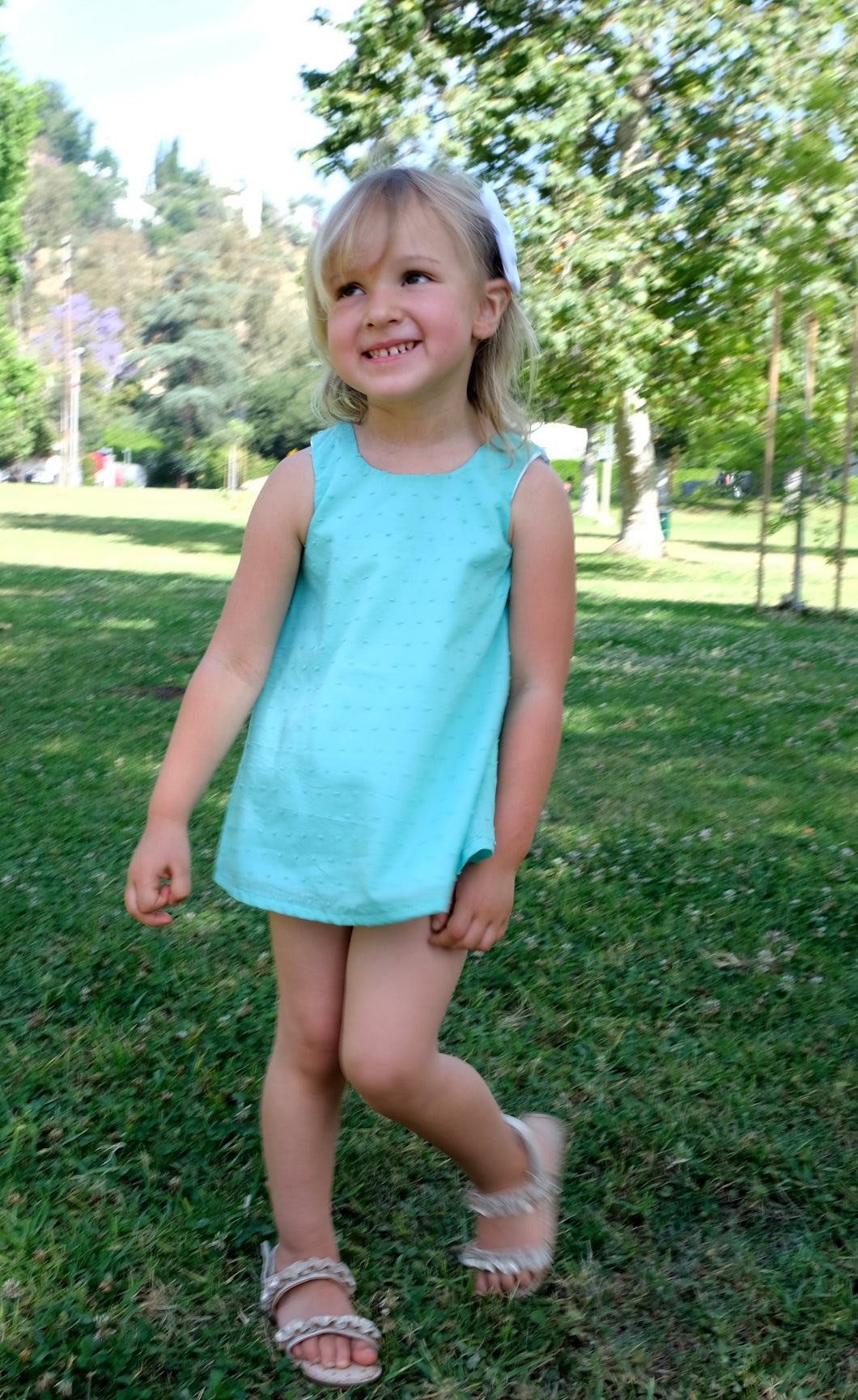 Turquoise Dress & Bloomers