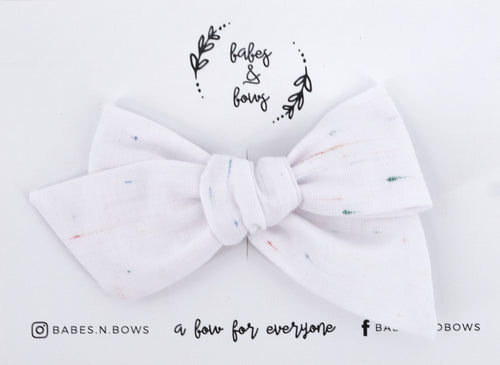 Small Bow (Clip) - White